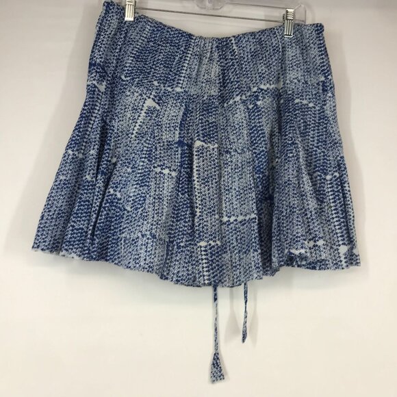 JOHN ROBSHAW FOR LUCKY - WOMEN'S MEDIUM - BLUE ELASTIC DRAWSTRING WAIST SKIRT - Picture 2 of 3